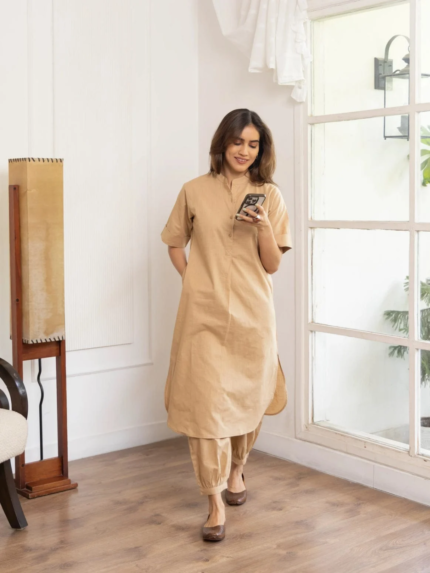 Beige Minimalist Co-Ord Set